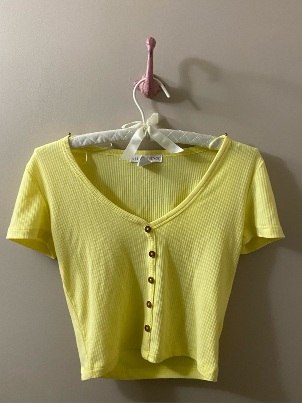 Urban Heritage Ribbed Crop Top